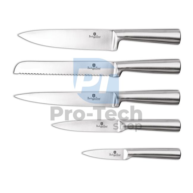6-részes rozsdamentes acél konyhai kés készlet állvánnyal PINK 19965