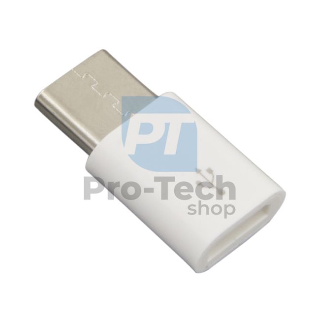 Adapter Micro USB 2.0 - USB-C, fehér 72427