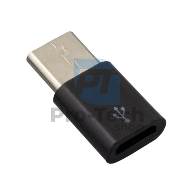 Adapter Micro USB 2.0 - USB-C, fekete 72426