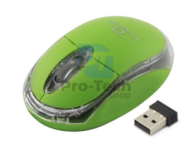 Drótnélküli egér 3D USB CONDOR, zöld 73424