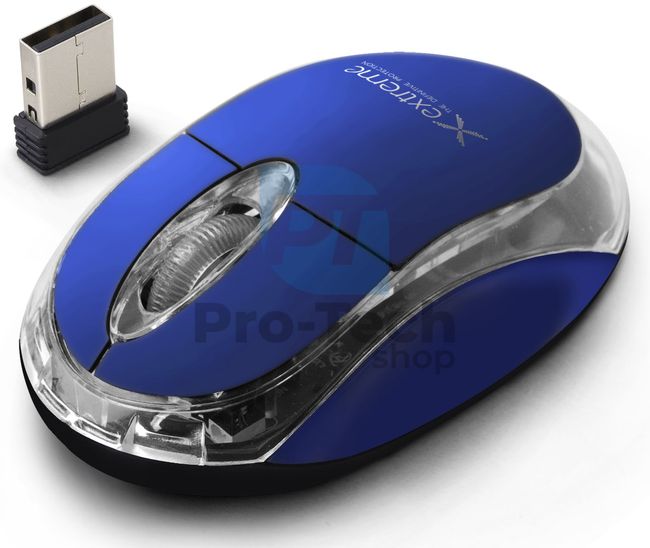 Drótnélküli egér 3D USB HARRIER, kék 73444