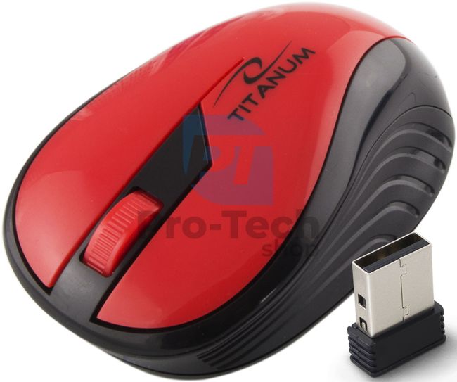 Drótnélküli egér 3D USB RAINBOW, piros 73416