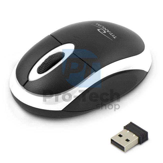 Drótnélküli egér 3D USB VULTURE, fekete-fehér 73422