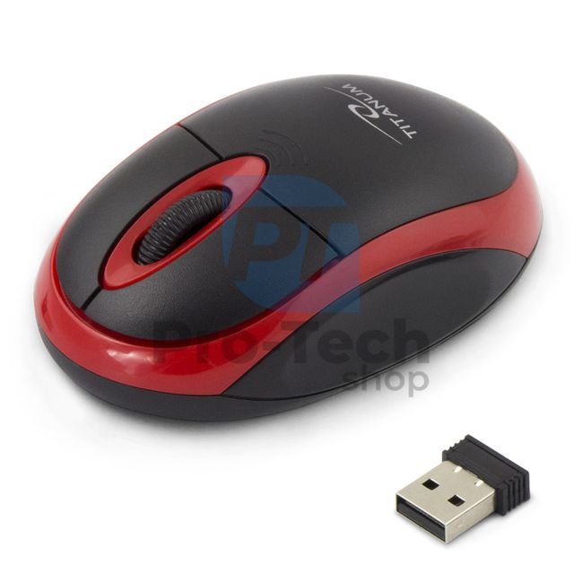 Drótnélküli egér 3D USB VULTURE, fekete-piros 73421