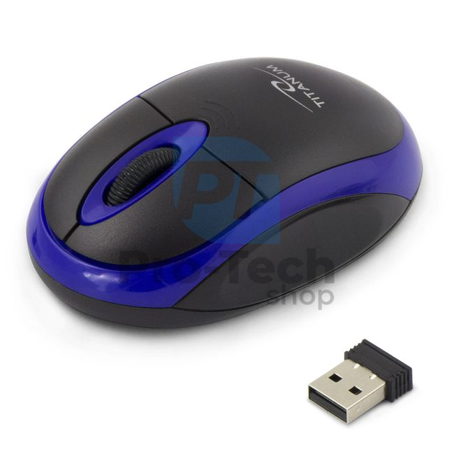 Drótnélküli egér 3D USB VULTURE, fekete-kék 73418