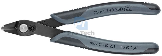 Electronic Super Knips®  XL fogó ESD fekete bevonattal 140mm KNIPEX 13474