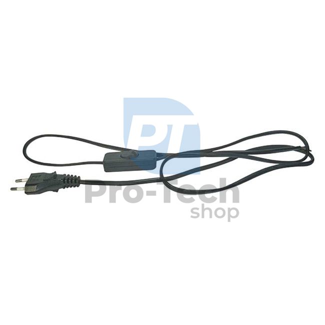 Szerelhető vezeték PVC 2× 0,75mm2 kapcsolóval, 2m, fekete 70983