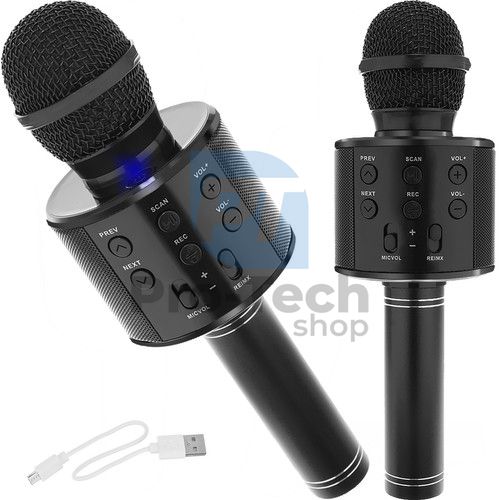 Karaoke mikrofon hangszóróval – fekete Izoxis 22189 75843