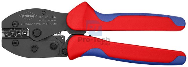 Krimpelő fogó PreciForce® +  AWG 27 - 13 multikomponensű nyéllel 220 mm KNIPEX 08674