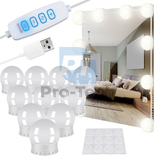 LED lámpák tükörhöz/fésülködő asztalhoz - 10 db 74528