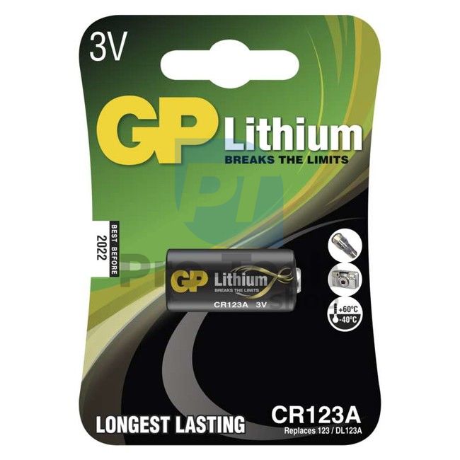 Lítium elem GP CR123A 70794