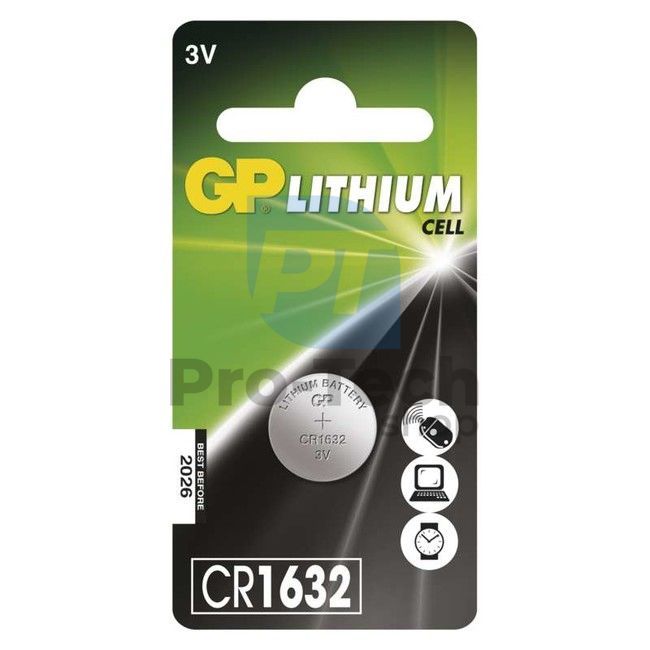 Lítium gombelem GP CR1632 70375