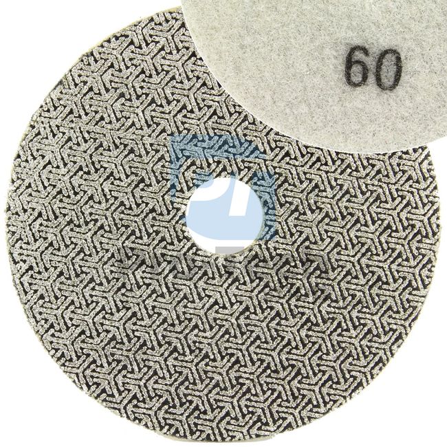 Cinkbevonatú gyémánt csiszolókorong tépőzáras rögzítéssel 100mm P60 40014