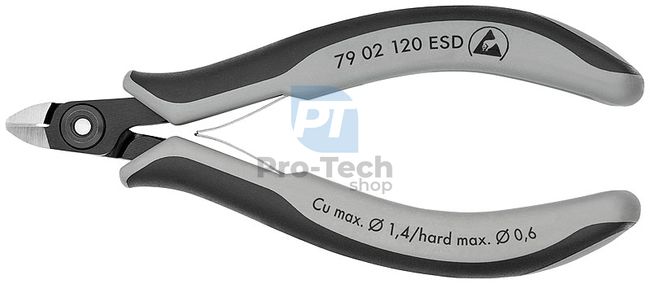 Precíziós elektronikai oldalcsípő fogó ESD 120mm KNIPEX 13385