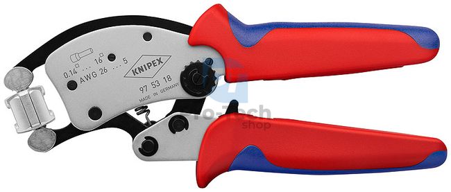 Önbeállító krimpelőfogó Twistor16 érvéghüvelyekhez 200mm KNIPEX 13444