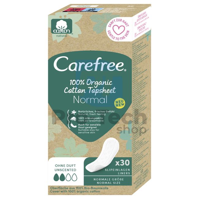 Carefree Organic Cotton Normal rövid organikus betétek 30 db 30558