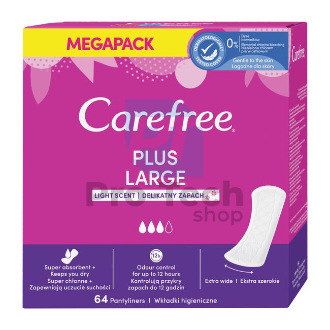 Carefree Plus Large intimbetét könnyed illattal 64 db 30557