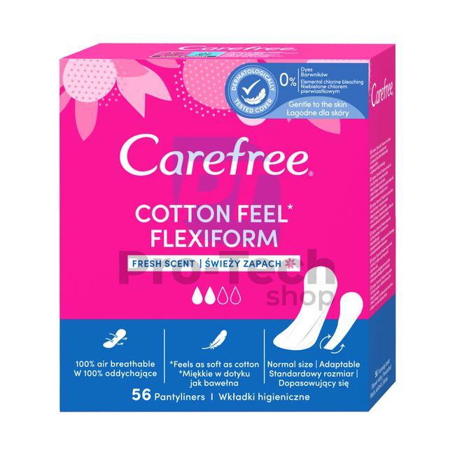 Carefree Cotton Flexiform Intimbetétek üde illattal 56 db 30555