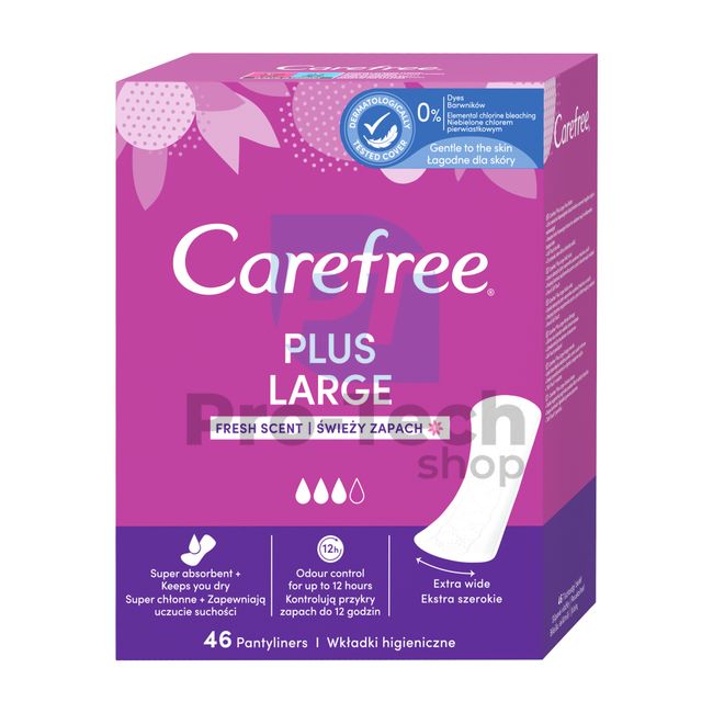 Carefree Plus Large intimbetétek - üde illattal 46 db 30556