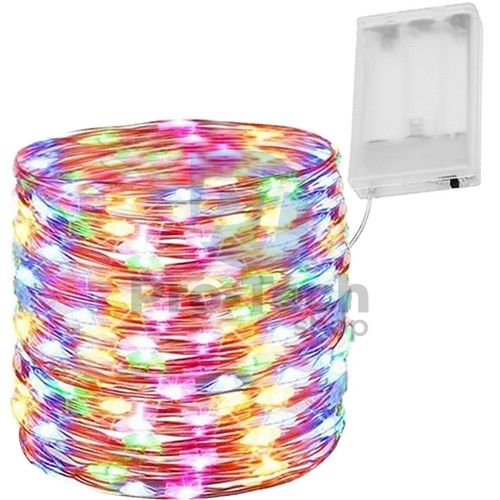 Égősor 100 LED – többszínű - elemes 75252
