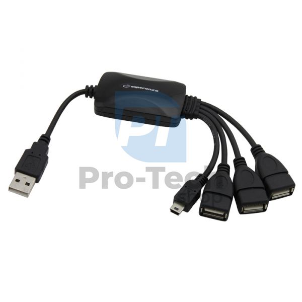 Hub 3-portos USB 2.0 + 1 port MINI USB 72211