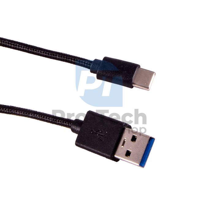 USB-C kábel 3.0, 1m, fekete, fonott 72375