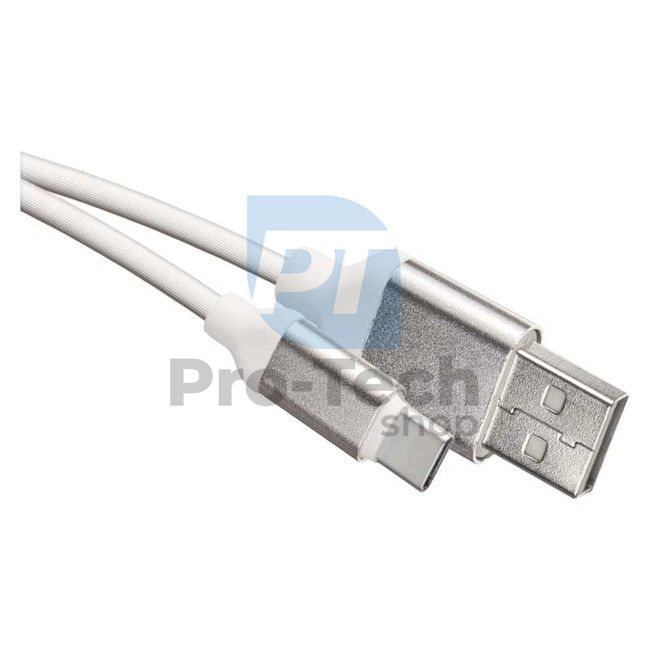 USB kábel 2.0 A/M - C/M 1m fehér 71876