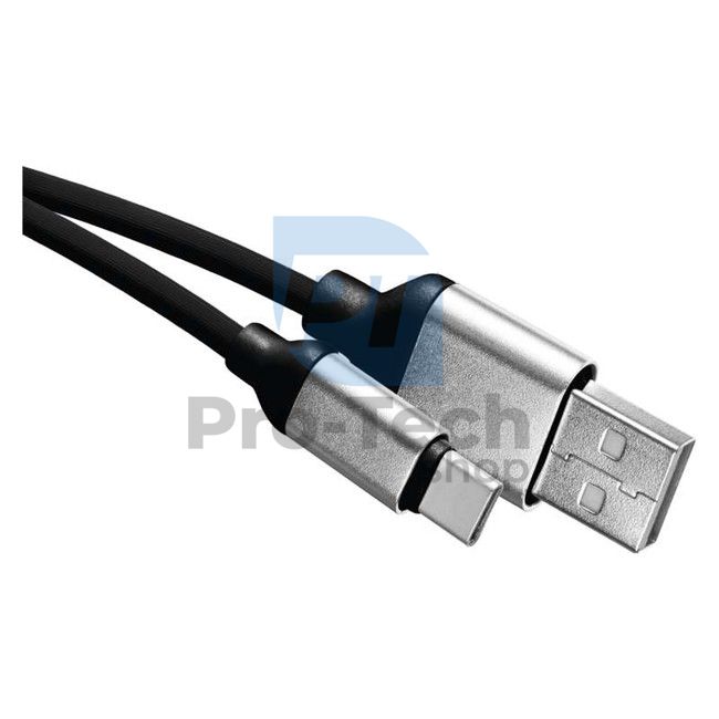 USB kábel 2.0 A/M - C/M 1m fekete 71877