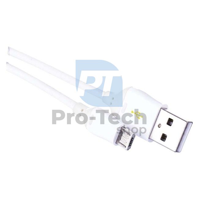 USB kábel 2.0 A/M - micro B/M 1m fehér, Quick Charge 70359