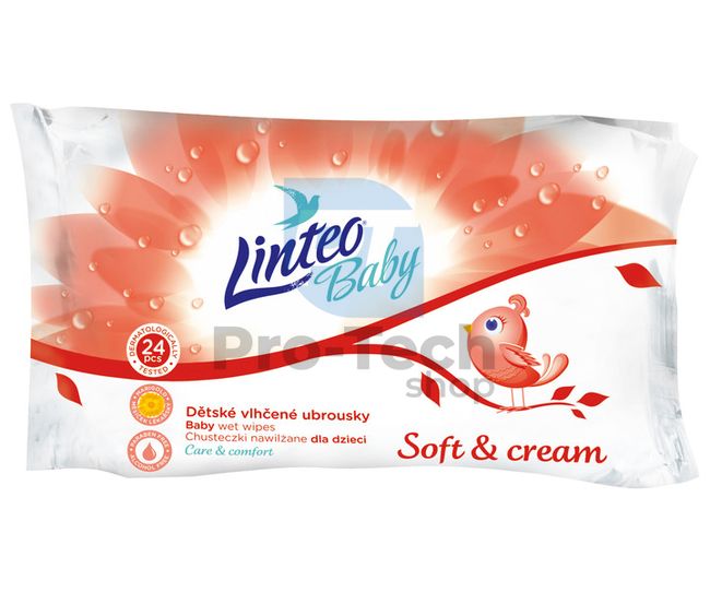 Nedves törlőkendő Linteo Baby Soft and Cream 24db 30426