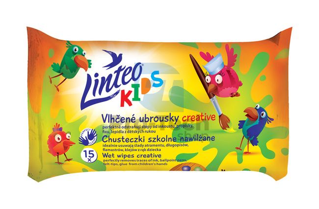 Nedves törlőkendő iskolai Linteo Kids 15db 30433