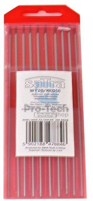 Wolfrám elektróda 1,6 mm profi Satra piros tig WT20/RED16 06503
