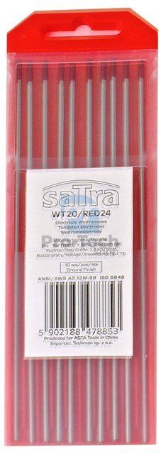 Wolfrám elektróda 2,4 mm profi Satra piros tig WT20/RED24 06504