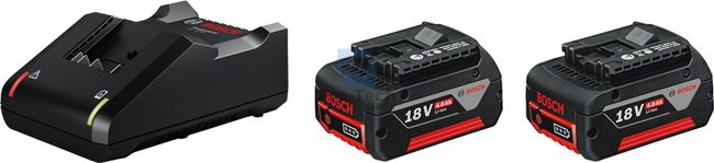Alapkészlet Bosch 2 x akkumulátor GBA 18V 4,0Ah + töltő GAL 18V-40 15260