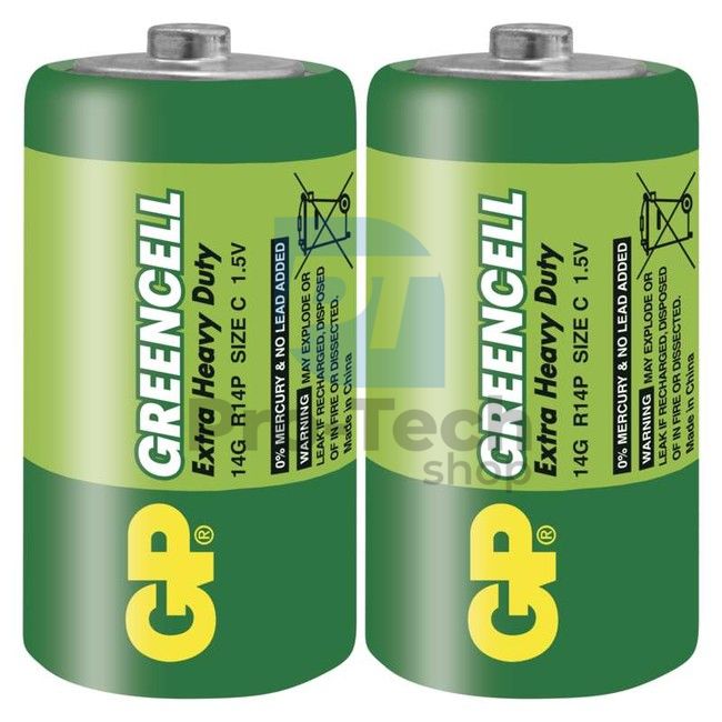 Cink-klorid elem GP Greencell R14 (C), 2db 71057