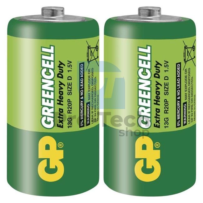 Cink-klorid elem GP Greencell R20 (D), 2db 71071